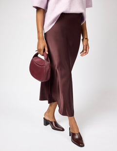Coco Croissant Dark Cherry Soft Grain Leather