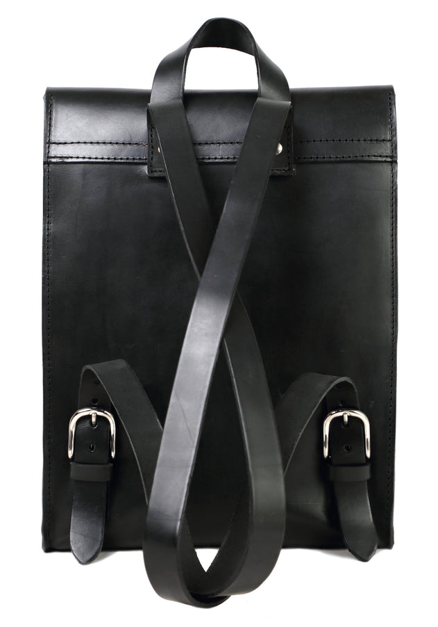 Leather Backpack Mod 120 Cuoio Black
