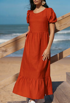 Astrid Dress Burnt Orange
