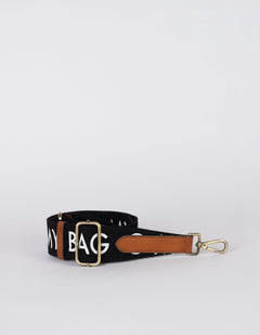 Canvas Logo Laukunhihna Musta & Cognac
