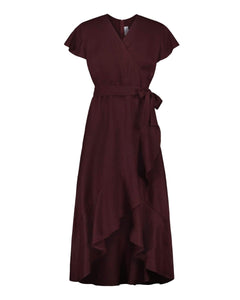 Annika Dress Merlot Red - IVALO.COM