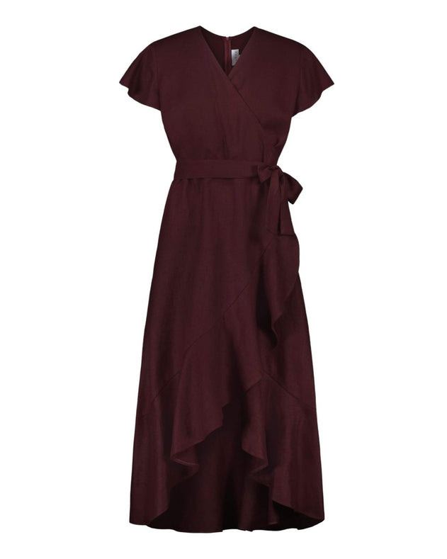 Annika Dress Merlot Red - IVALO.COM