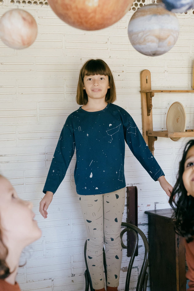 Kids' Galatea Leggings Sidereal Rain Beige