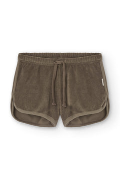 Kid's Huali Terry Shorts Brown