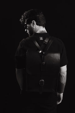 Leather Backpack Mod 120 Cuoio Black