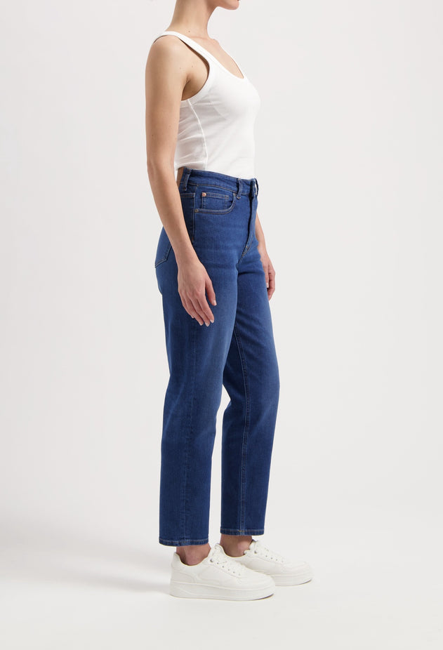 Mams High Tapered Jeans Stone Indigo