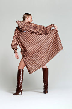 Damier Rain Poncho