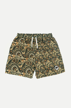 Forest Paisley Swim Trunks Green