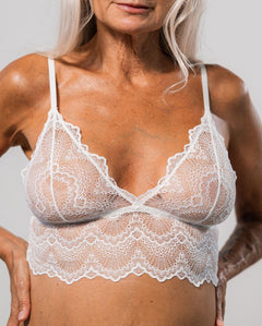 Lace Bralette Top Blanche White