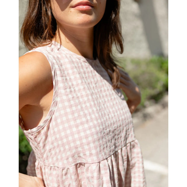 Dune Dress Pink Gingham
