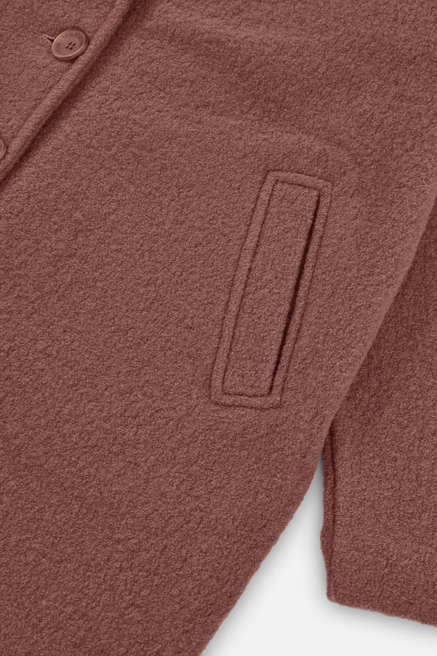 100% Merino Wool Oversized Coat in Pink