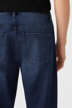 Rise Relaxed Tapered Basic Jeans Dark Blue
