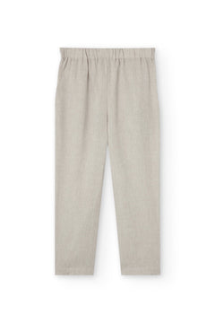 Bijoux Linen Pleated Trousers Beige