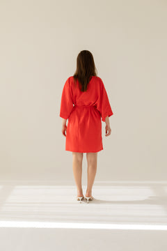 Thilde Kimono Dress Red