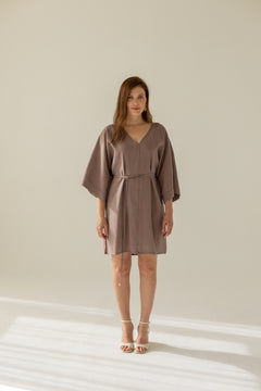 Thilde Kimono Dress Brown