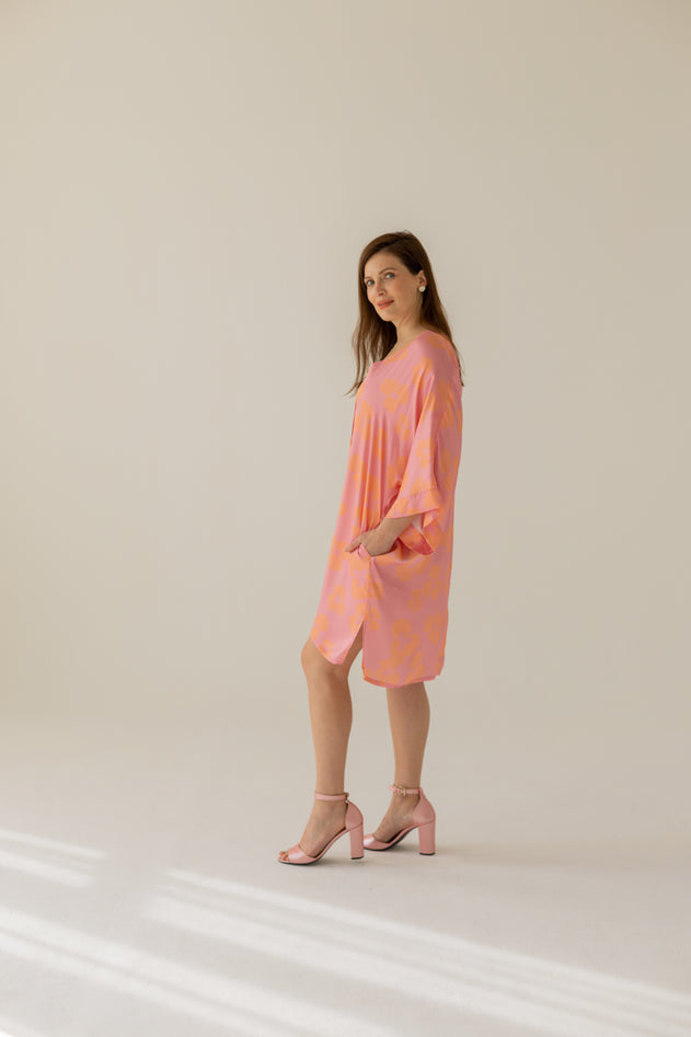 Thilde Dress Flowers Pink