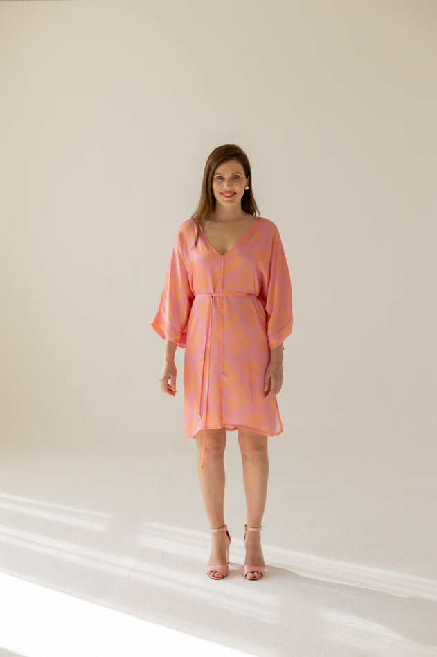 Thilde Dress Flowers Pink