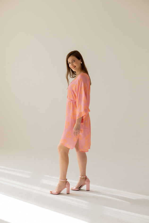 Thilde Dress Flowers Pink