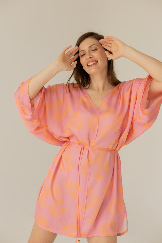 Thilde Dress Flowers Pink