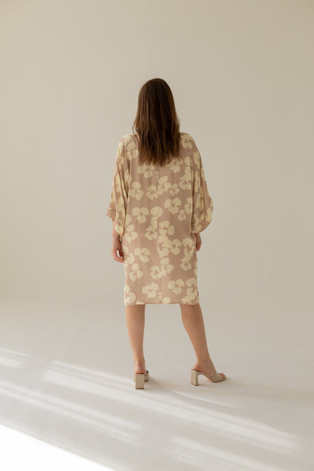 Thilde Dress Flowers Beige