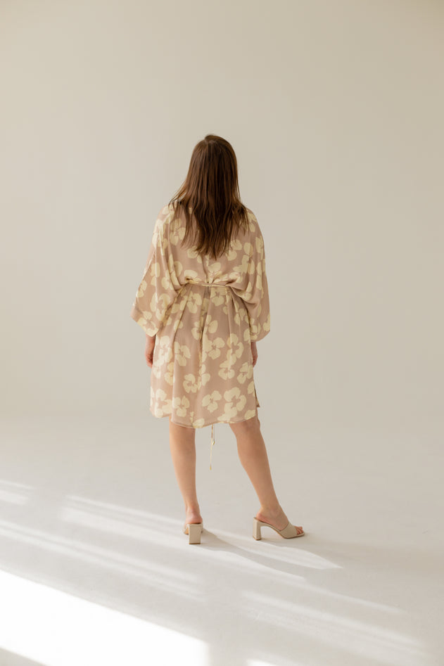 Thilde Dress Flowers Beige