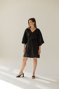Thilde Kimono Dress Black