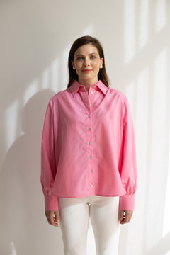 Noel Button-up Shirt Pink