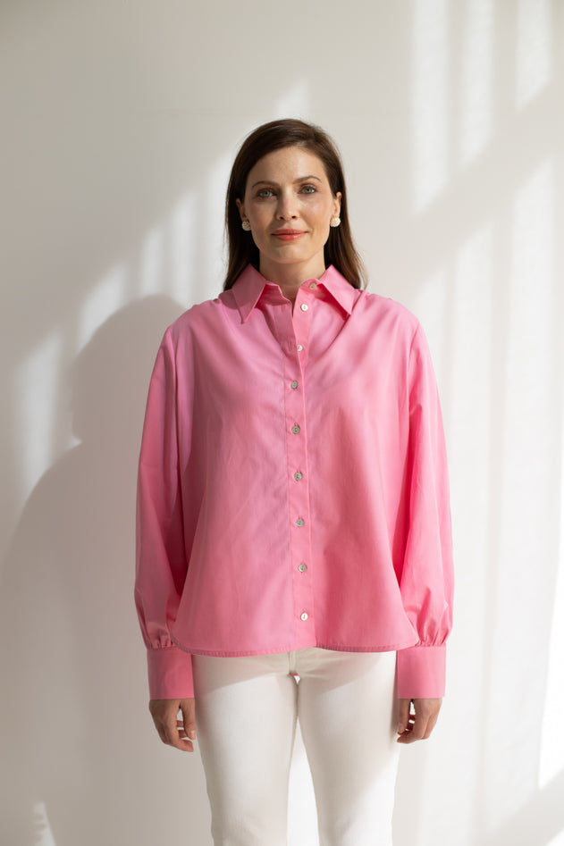 Noel Button-up Shirt Pink