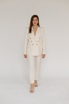 Double-breasted Blazer White