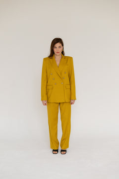 Double-breasted Blazer Mustard Yellow