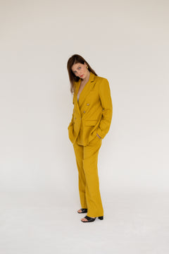 Double-breasted Blazer Mustard Yellow