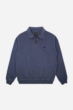 Men's Sauce Pigment Quarter Zip Sweater Faded Navy