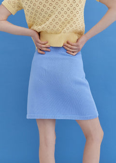 Knitted Cotton Mini Skirt
