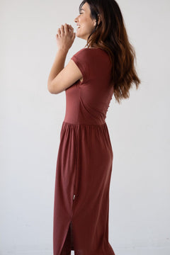 Hanna TENCEL™ Long Dress in Red