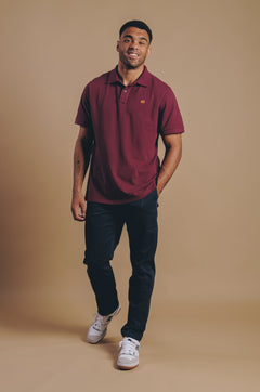 Essential Polo Shirt Burgundy