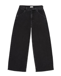 Blink Wide Cropped Jeans Black Denim