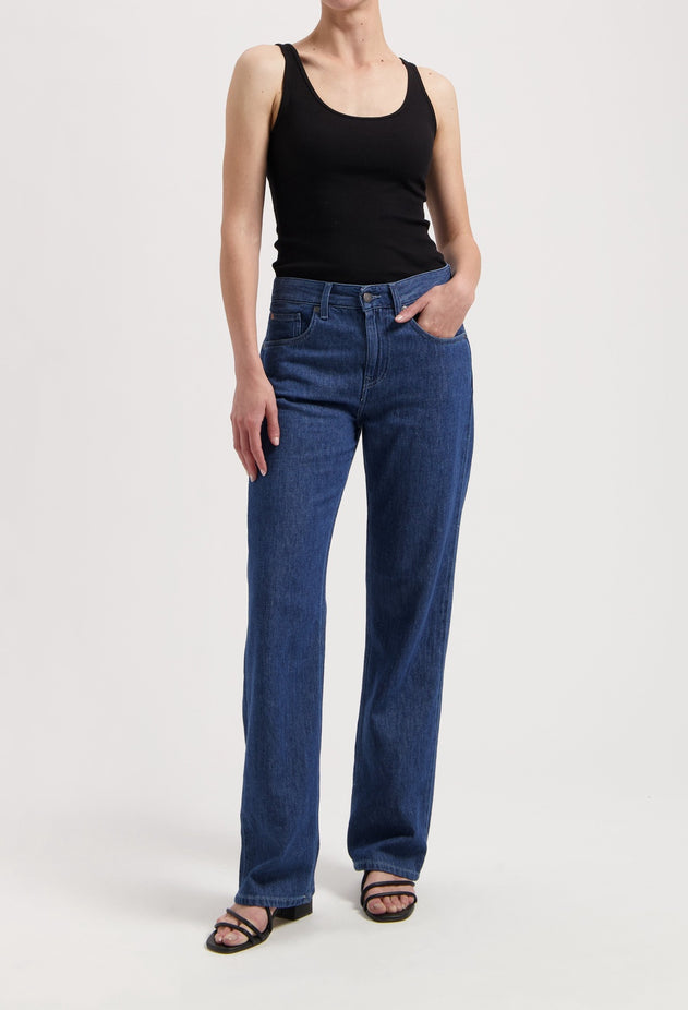 Jamie Mid Loose Flow Jeans Stone Indigo