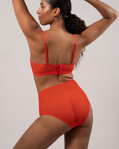 Mesh Highwaist Briefs 3-Pack Fiery Red