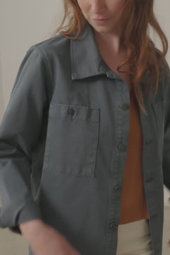 Helmut Unisex Organic Cotton Worker Overshirt Blue