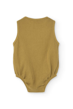Baby's Haoa Waffle Romper Mustard