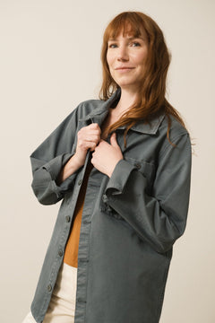 Helmut Unisex Organic Cotton Worker Overshirt Blue
