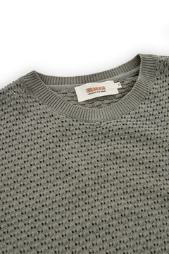 Hadara Short Sleeve Knitted Top Grayish Blue