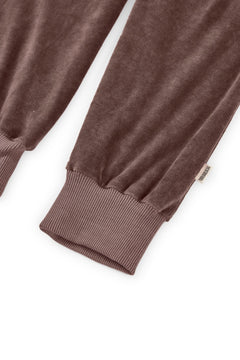 Organic Velvet Jogger in Mauve