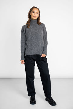 Alpaca Turtleneck Knit Grey