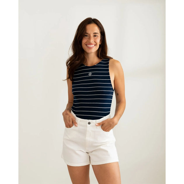 Twill Denim Shorts Off-White