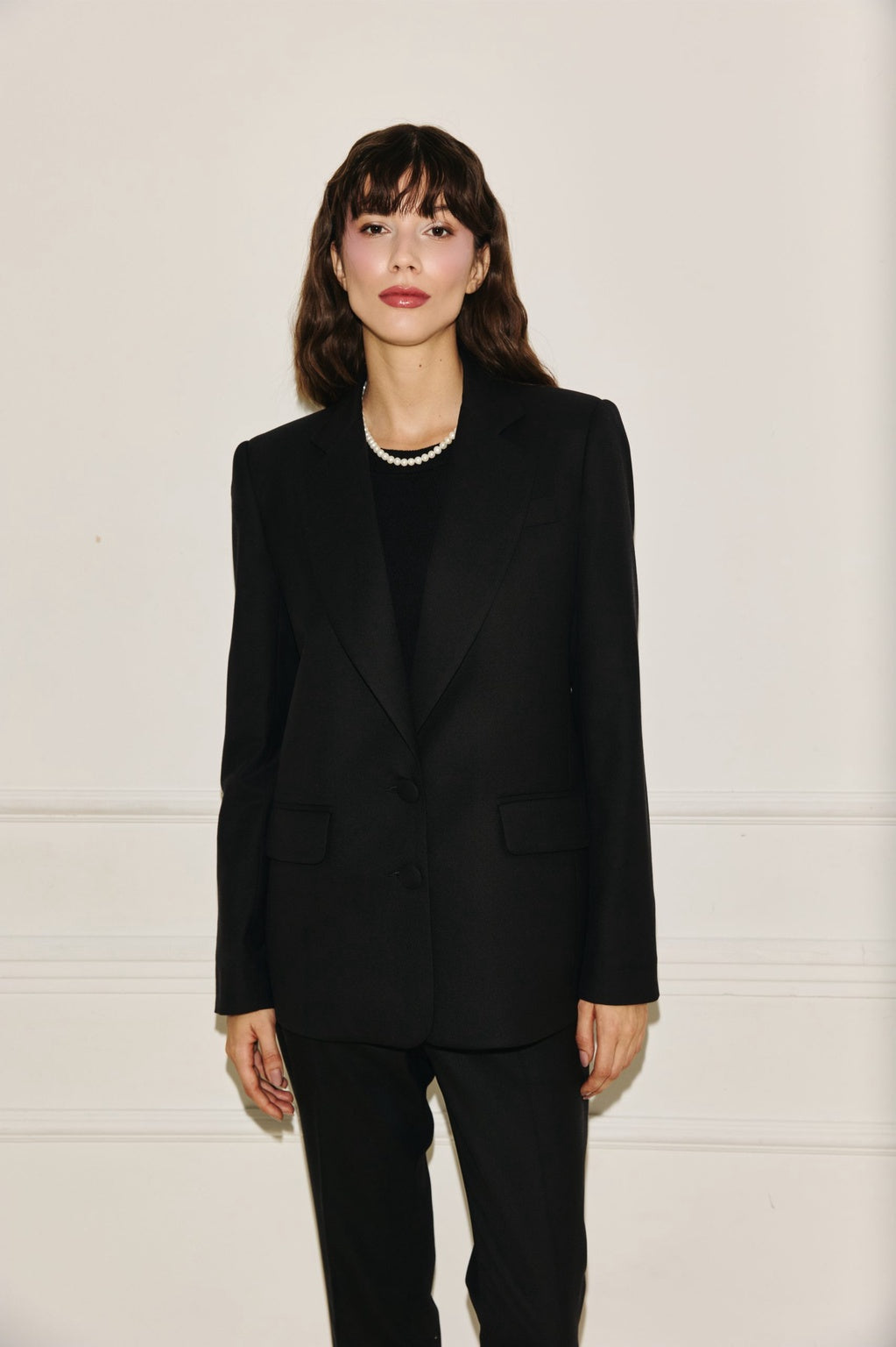 Louise wool blazer black