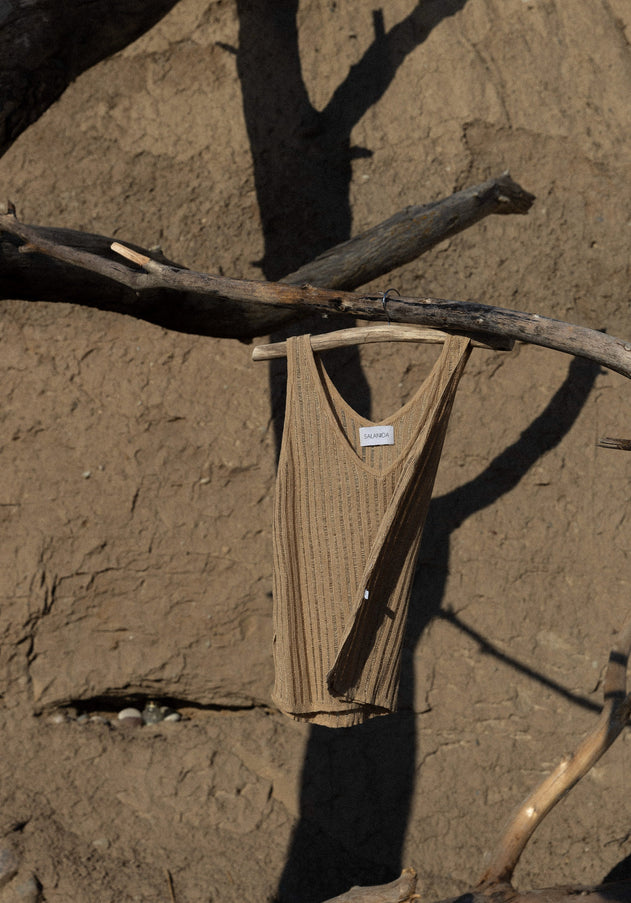 Caldo Linen Tank Top Sand
