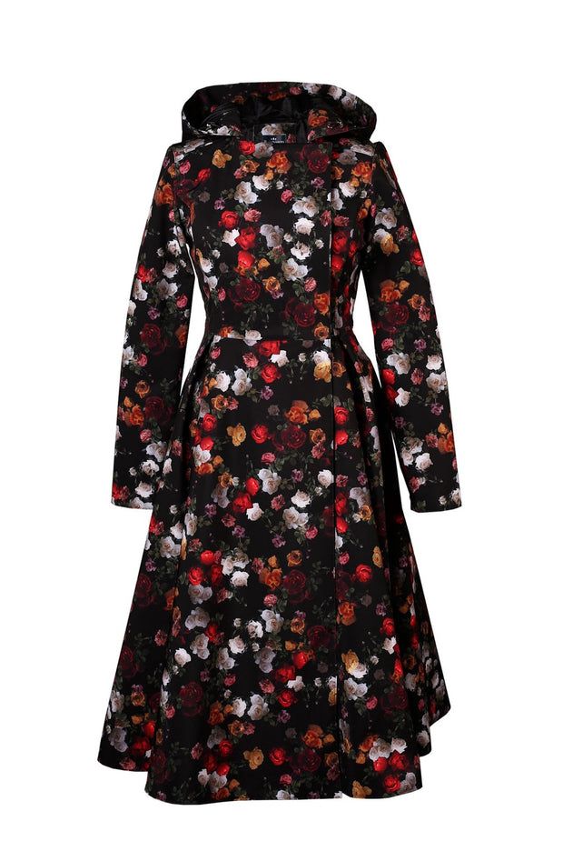 Double Breasted Trench Coat Black Rose Garden
