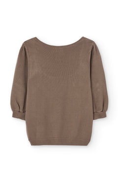 Haya Knitted Tencel Top Brown