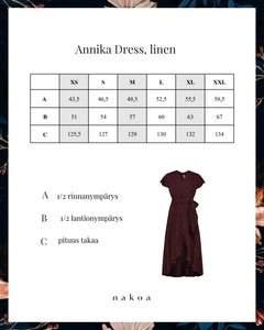 Annika Dress Merlot Red